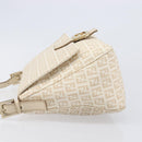 FENDI Zucchino Canvas Mamma Bucket GM Shoulder Bag PVC Beige Gold Auth am12671V-4
