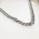 Coach Chain Teri Shoulder Bag Leather White Silver Auth am12672V-11
