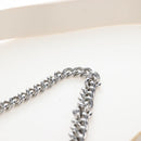 Coach Chain Teri Shoulder Bag Leather White Silver Auth am12672V-12