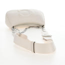 Coach Chain Teri Shoulder Bag Leather White Silver Auth am12672V-13
