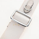 Coach Chain Teri Shoulder Bag Leather White Silver Auth am12672V-14