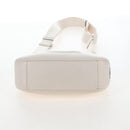 Coach Chain Teri Shoulder Bag Leather White Silver Auth am12672V-16