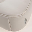 Coach Chain Teri Shoulder Bag Leather White Silver Auth am12672V-18
