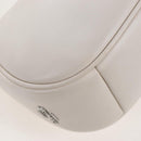 Coach Chain Teri Shoulder Bag Leather White Silver Auth am12672V-19