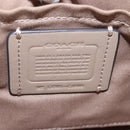 Coach Chain Teri Shoulder Bag Leather White Silver Auth am12672V-22