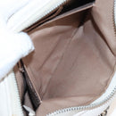 Coach Chain Teri Shoulder Bag Leather White Silver Auth am12672V-26