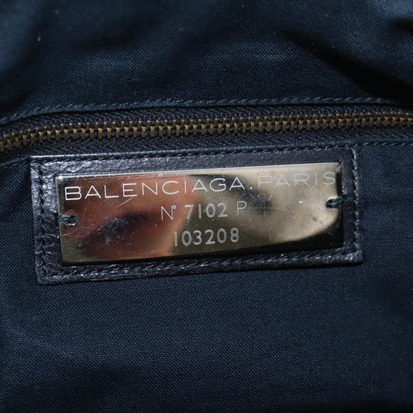 Balenciaga The First Hand Bag Leather 2way Black 103208 Auth am12679V