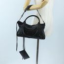 Balenciaga The First Hand Bag Leather 2way Black 103208 Auth am12679V-29