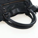 Balenciaga The First Hand Bag Leather 2way Black 103208 Auth am12679V-7