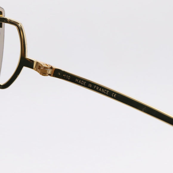 Cartier Rimless Sunglasses metal Brown Gold Auth am12681M