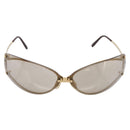 Cartier Rimless Sunglasses metal Brown Gold Auth am12681M-13