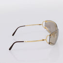 Cartier Rimless Sunglasses metal Brown Gold Auth am12681M-3