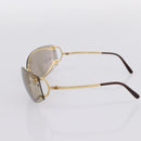 Cartier Rimless Sunglasses metal Brown Gold Auth am12681M-5