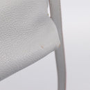 Miu Miu Madras Hand Bag Leather 2way Gray Gold Auth am12683V-21