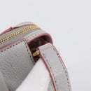 Miu Miu Madras Hand Bag Leather 2way Gray Gold Auth am12683V-9