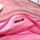 Miu Miu Madras Hand Bag Leather 2way Gray Gold Auth am12683V-24