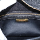 Miu Miu Front Ribbon Hand Bag Leather 2way Black Gold Auth am12684V-21