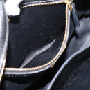 Miu Miu Front Ribbon Hand Bag Leather 2way Black Gold Auth am12684V-25