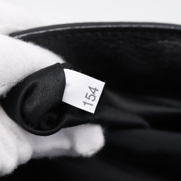 Miu Miu Front Ribbon Hand Bag Leather 2way Black Gold Auth am12684V