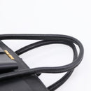 Miu Miu Front Ribbon Hand Bag Leather 2way Black Gold Auth am12684V-14