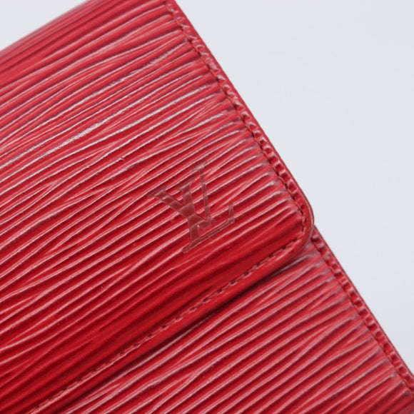 LOUIS VUITTON Epi Porte Tresor International Wallet Red M63387 LV Auth am12686V