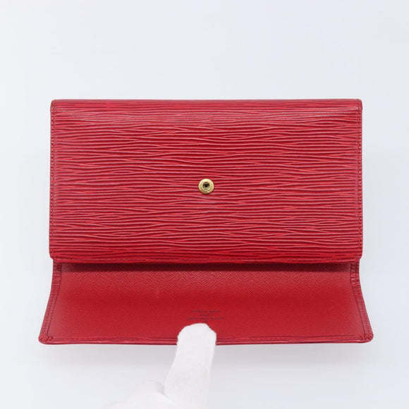 LOUIS VUITTON Epi Porte Tresor International Wallet Red M63387 LV Auth am12686V