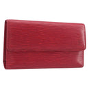 LOUIS VUITTON Epi Porte Tresor International Wallet Red M63387 LV Auth am12686V-1