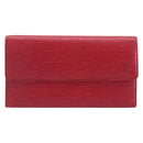 LOUIS VUITTON Epi Porte Tresor International Wallet Red M63387 LV Auth am12686V-13