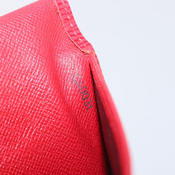 LOUIS VUITTON Epi Porte Tresor International Wallet Red M63387 LV Auth am12686V