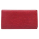 LOUIS VUITTON Epi Porte Tresor International Wallet Red M63387 LV Auth am12686V-2