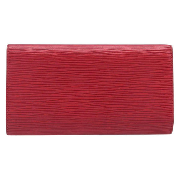 LOUIS VUITTON Epi Porte Tresor International Wallet Red M63387 LV Auth am12686V