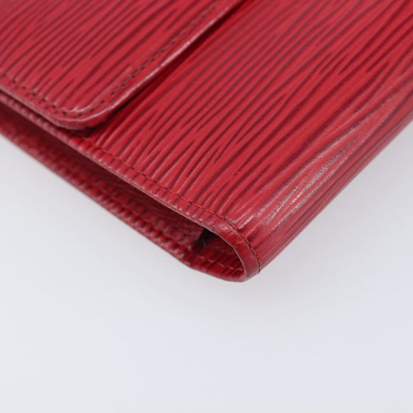 LOUIS VUITTON Epi Porte Tresor International Wallet Red M63387 LV Auth am12686V