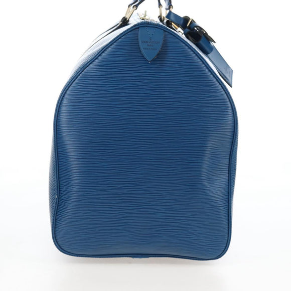 LOUIS VUITTON Epi Keepall 50 Boston Bag Blue M42965 LV Auth am12687V