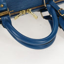 LOUIS VUITTON Epi Keepall 50 Boston Bag Blue M42965 LV Auth am12687V-7