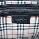 BURBERRY Hand Bag Leather Black Silver Auth am12688V-10