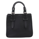 BURBERRY Hand Bag Leather Black Silver Auth am12688V-2