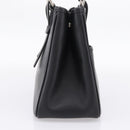 BURBERRY Hand Bag Leather Black Silver Auth am12688V-3