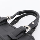 BURBERRY Hand Bag Leather Black Silver Auth am12688V-8