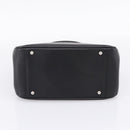 BURBERRY Hand Bag Leather Black Silver Auth am12688V-5