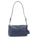 Miu Miu Matelasse Shoulder Hand Bag Leather Blue Gold RR1937 Auth am12690V-13