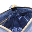 Miu Miu Matelasse Shoulder Hand Bag Leather Blue Gold RR1937 Auth am12690V-24