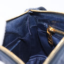 Miu Miu Matelasse Shoulder Hand Bag Leather Blue Gold RR1937 Auth am12690V-25