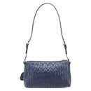Miu Miu Matelasse Shoulder Hand Bag Leather Blue Gold RR1937 Auth am12690V-2