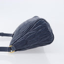 Miu Miu Matelasse Shoulder Hand Bag Leather Blue Gold RR1937 Auth am12690V-4