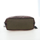 ETRO Paisley Fringe Hand Bag Nylon 2way Bordeaux Silver Auth am12692V-5