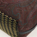 ETRO Paisley Fringe Hand Bag Nylon 2way Bordeaux Silver Auth am12692V-18