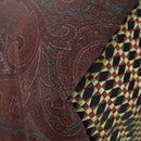 ETRO Paisley Fringe Hand Bag Nylon 2way Bordeaux Silver Auth am12692V-19