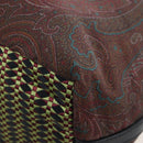 ETRO Paisley Fringe Hand Bag Nylon 2way Bordeaux Silver Auth am12692V-20