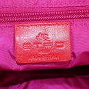 ETRO Paisley Fringe Hand Bag Nylon 2way Bordeaux Silver Auth am12692V-23