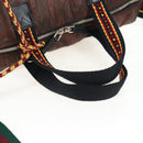 ETRO Paisley Fringe Hand Bag Nylon 2way Bordeaux Silver Auth am12692V-7